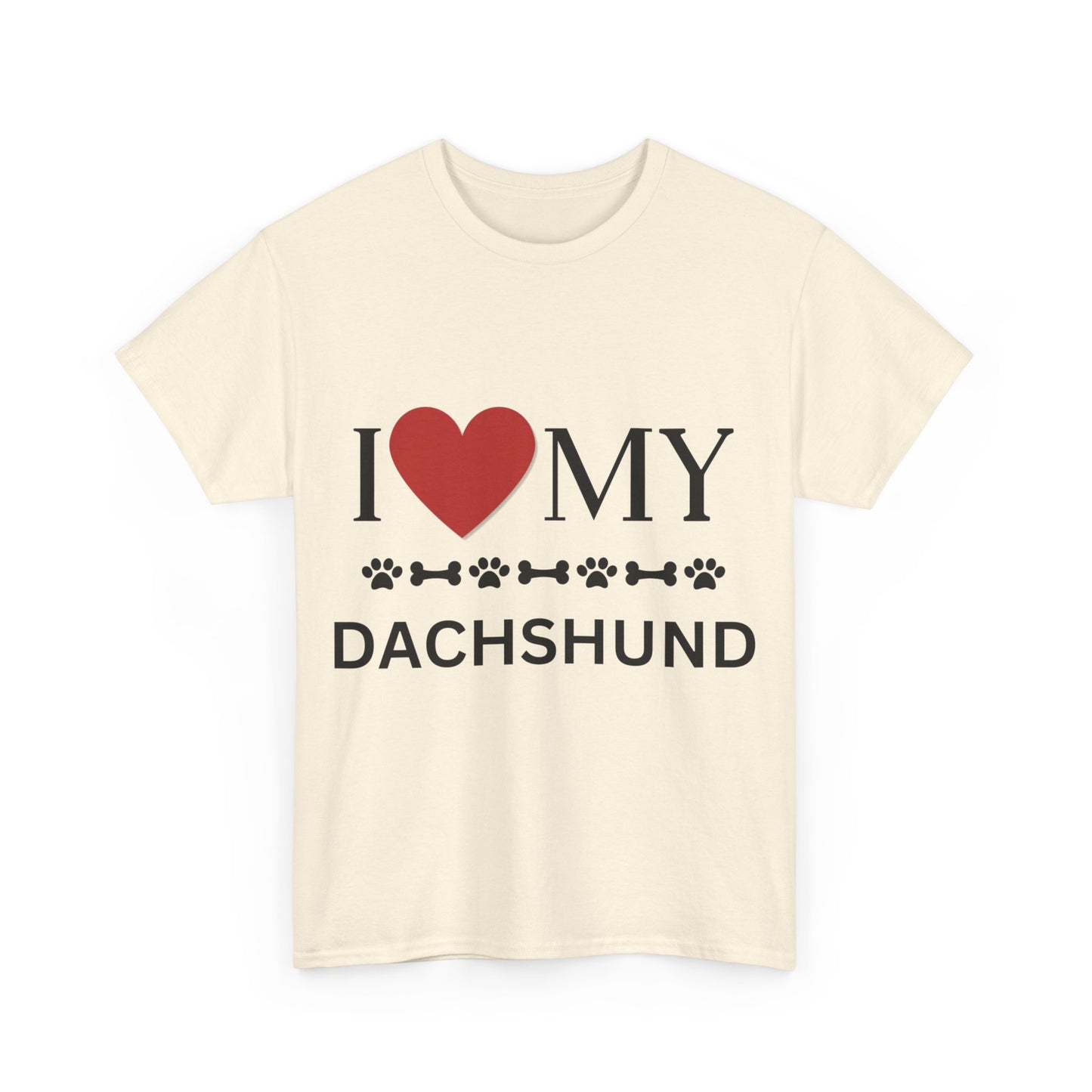 Love my Dachshund - Unisex Heavy Cotton Tee