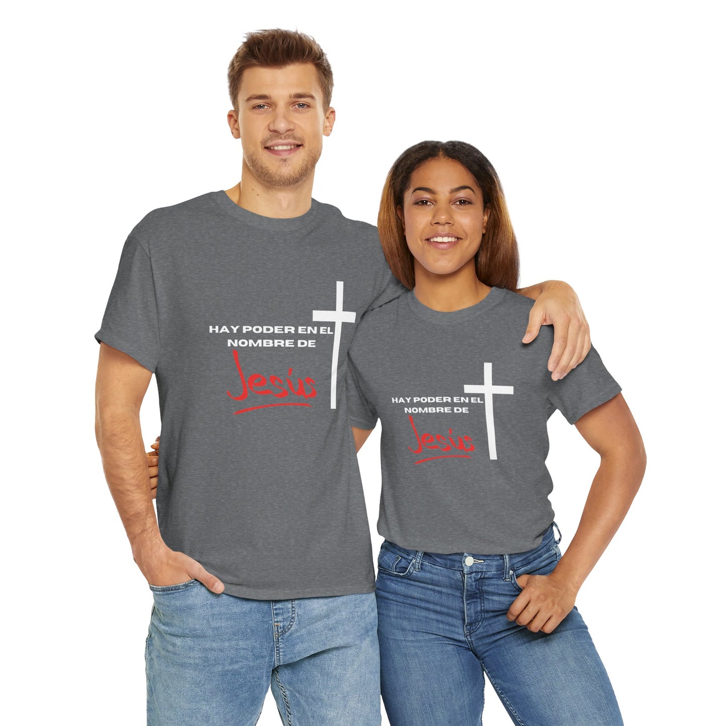 Hay poder en Jesus - Spanish - Unisex Heavy Cotton Tee