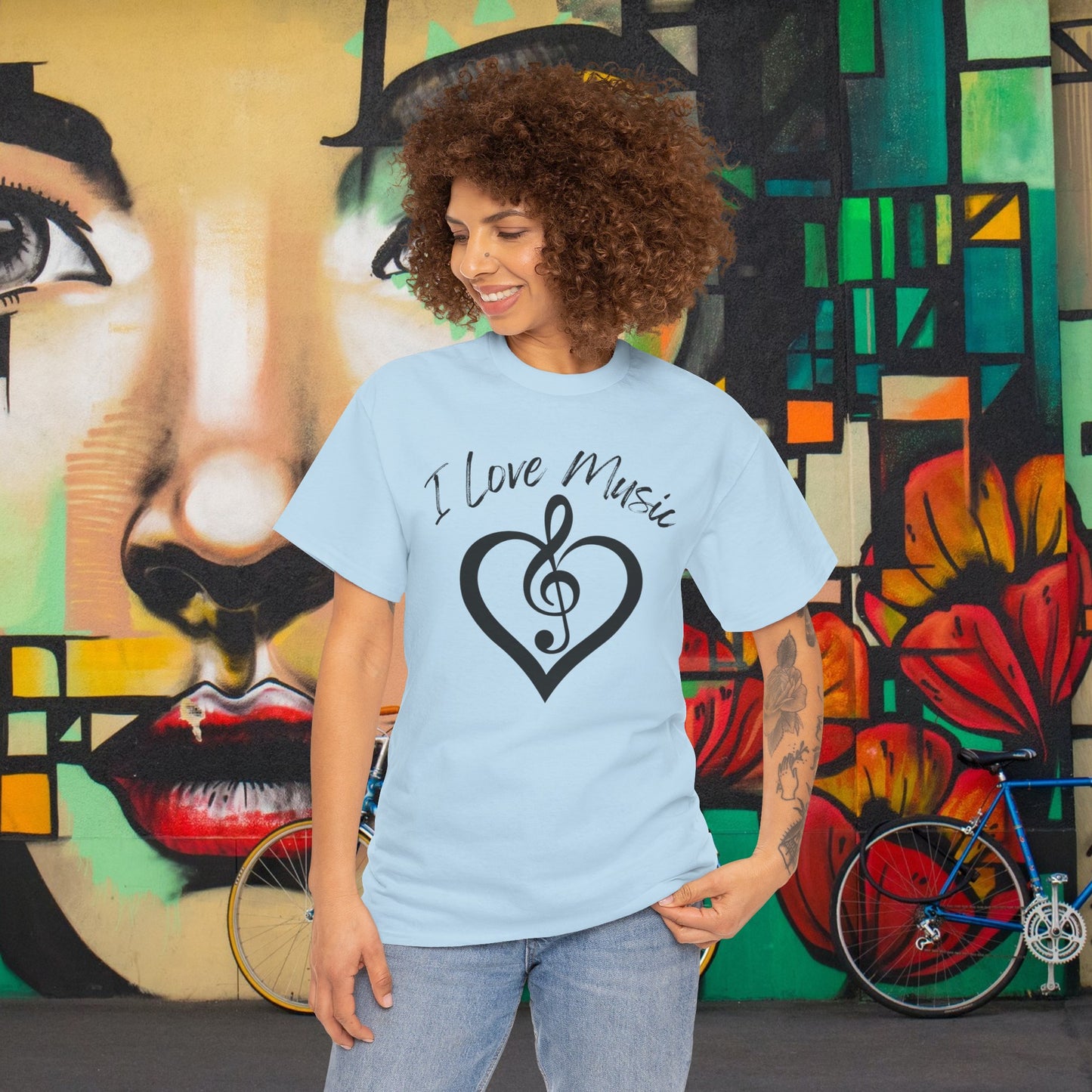 I Love Music - Unisex Heavy Cotton Tee