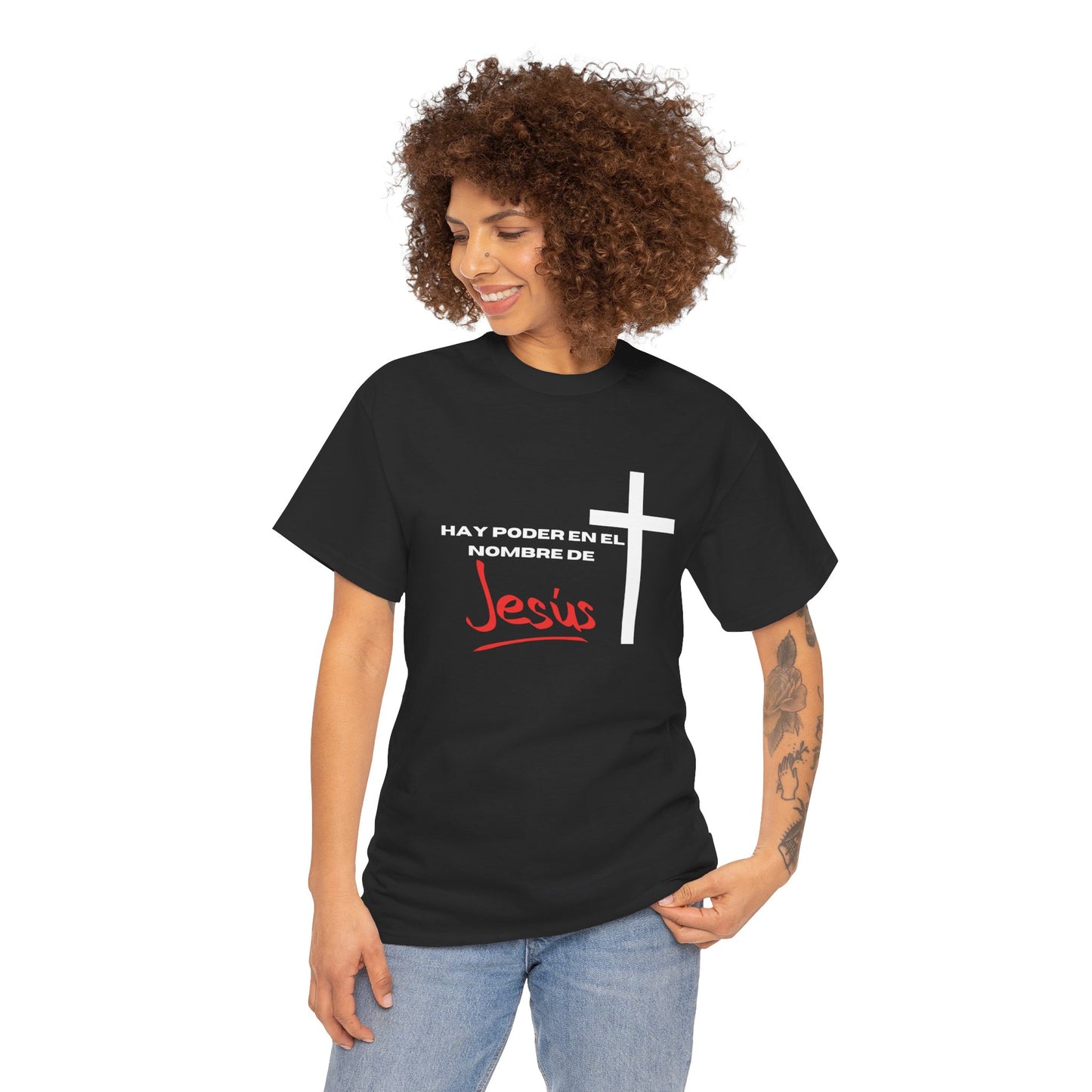 Hay poder en Jesus - Spanish - Unisex Heavy Cotton Tee