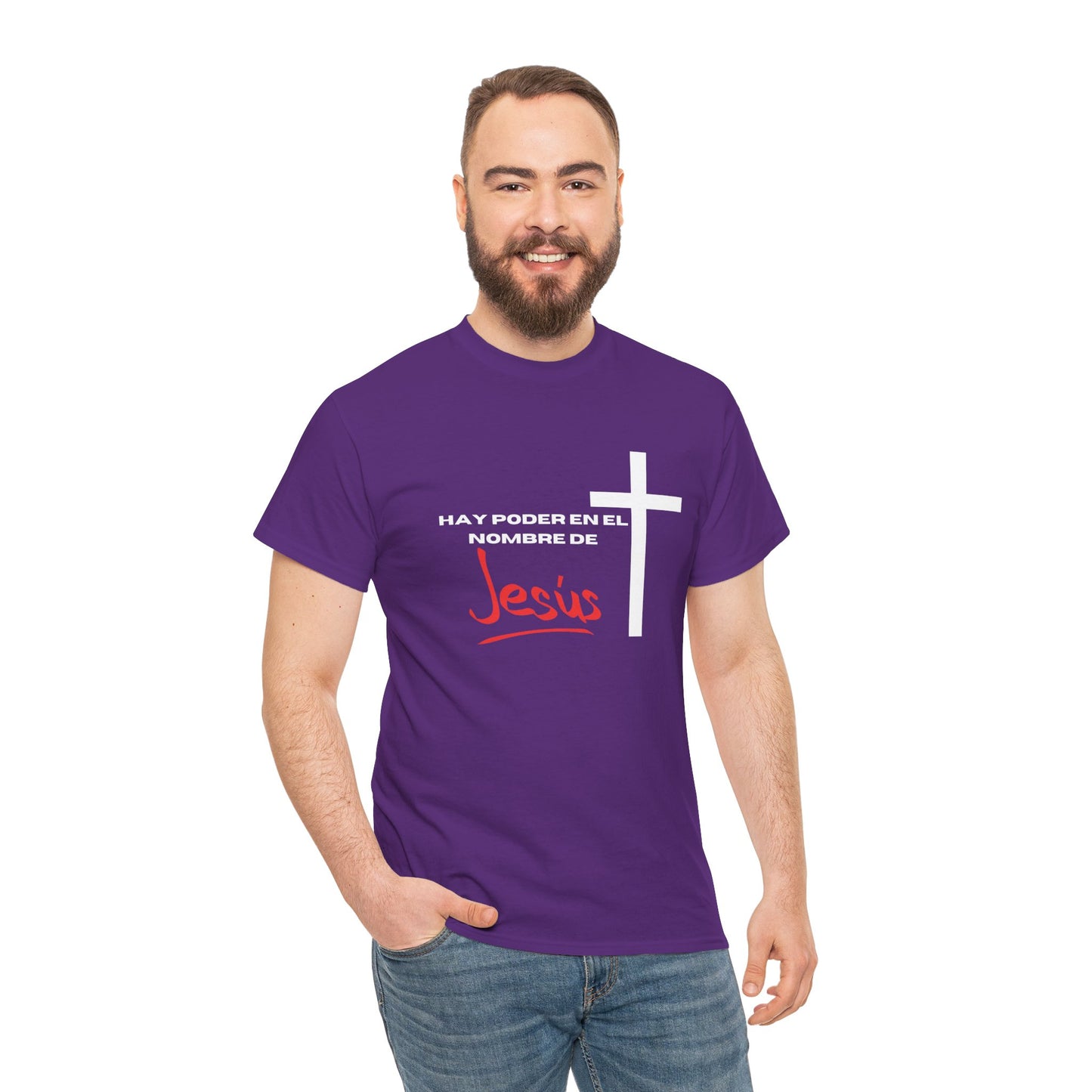 Hay poder en Jesus - Spanish - Unisex Heavy Cotton Tee