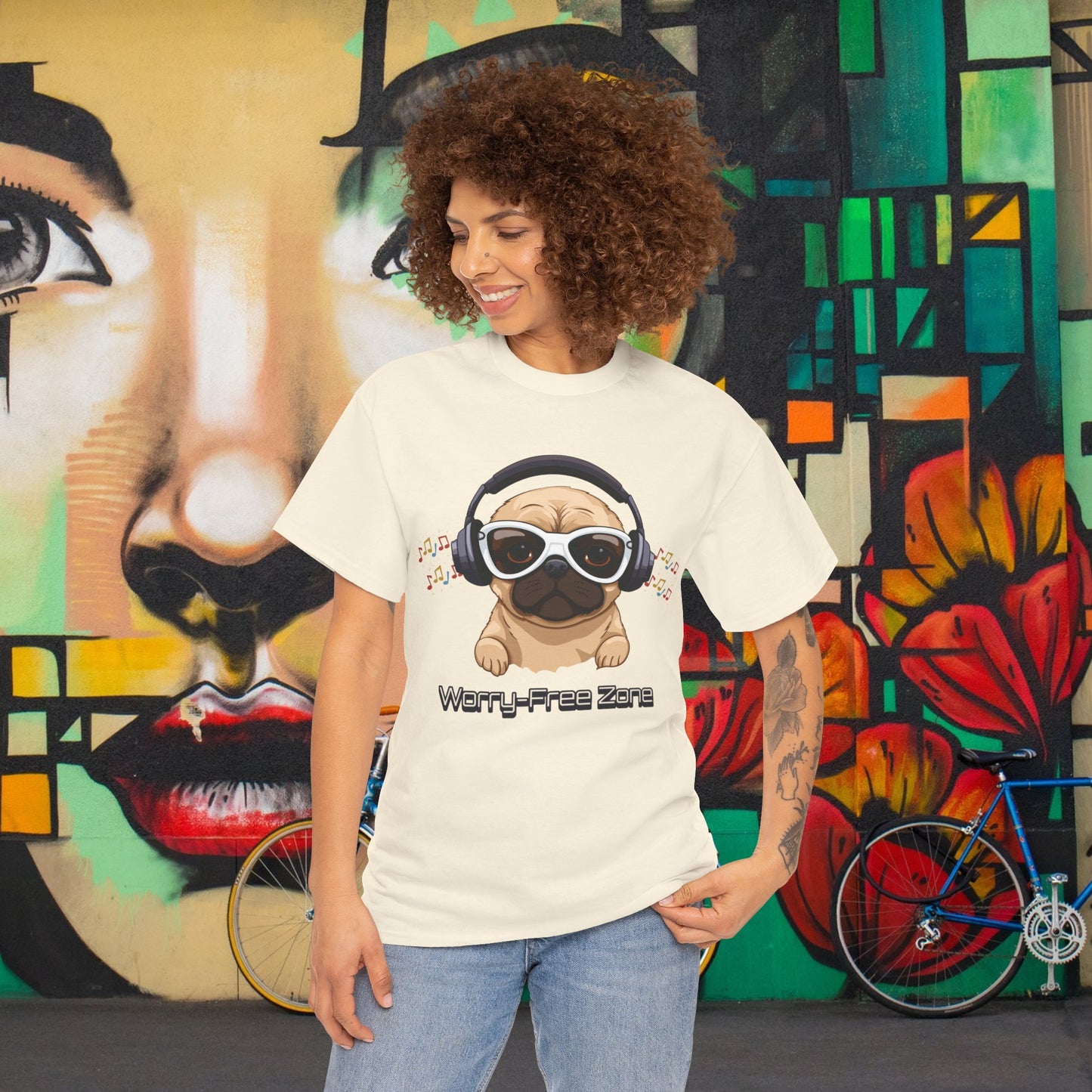 Worry-Free Zone - Unisex Heavy Cotton Tee
