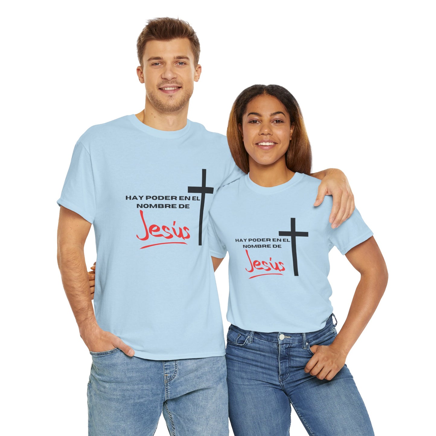 Hay poder en Jesus - Spanish - Unisex Heavy Cotton Tee