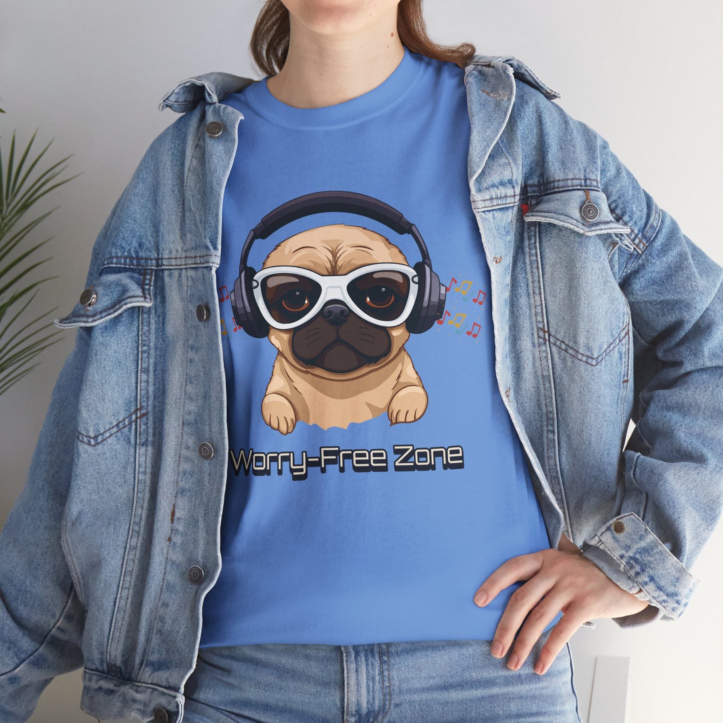 Worry-Free Zone - Unisex Heavy Cotton Tee