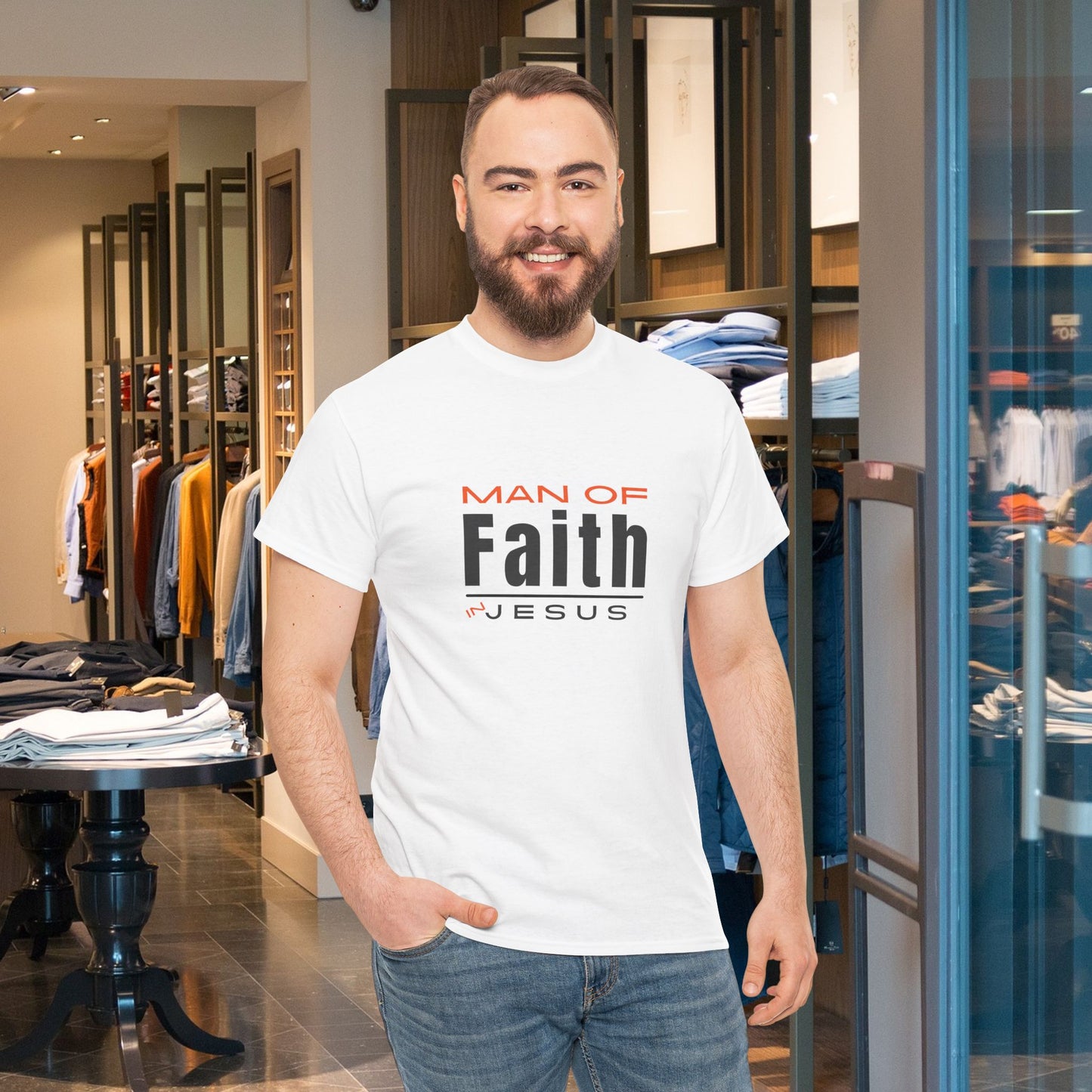 Christian Tee - Man of Faith