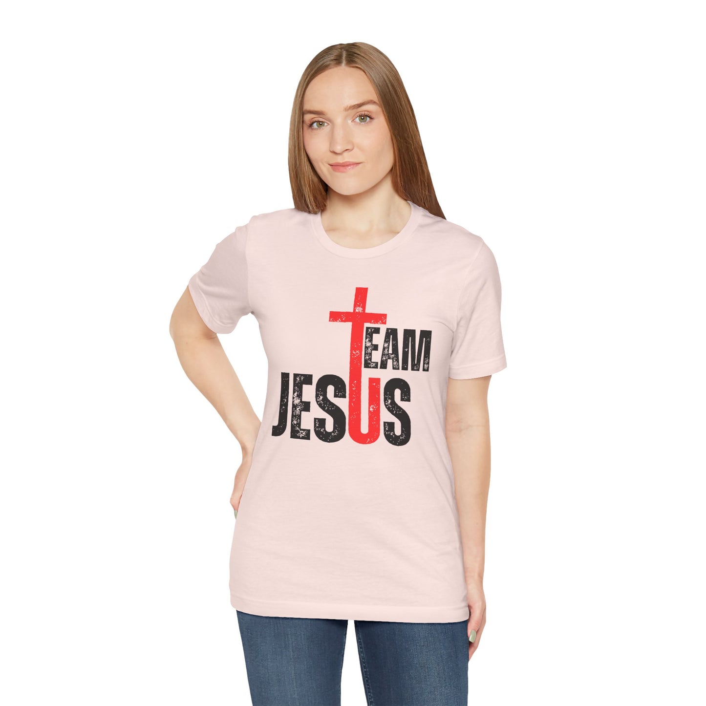 Team Jesus Front - Unisex Jersey Short Sleeve Tee