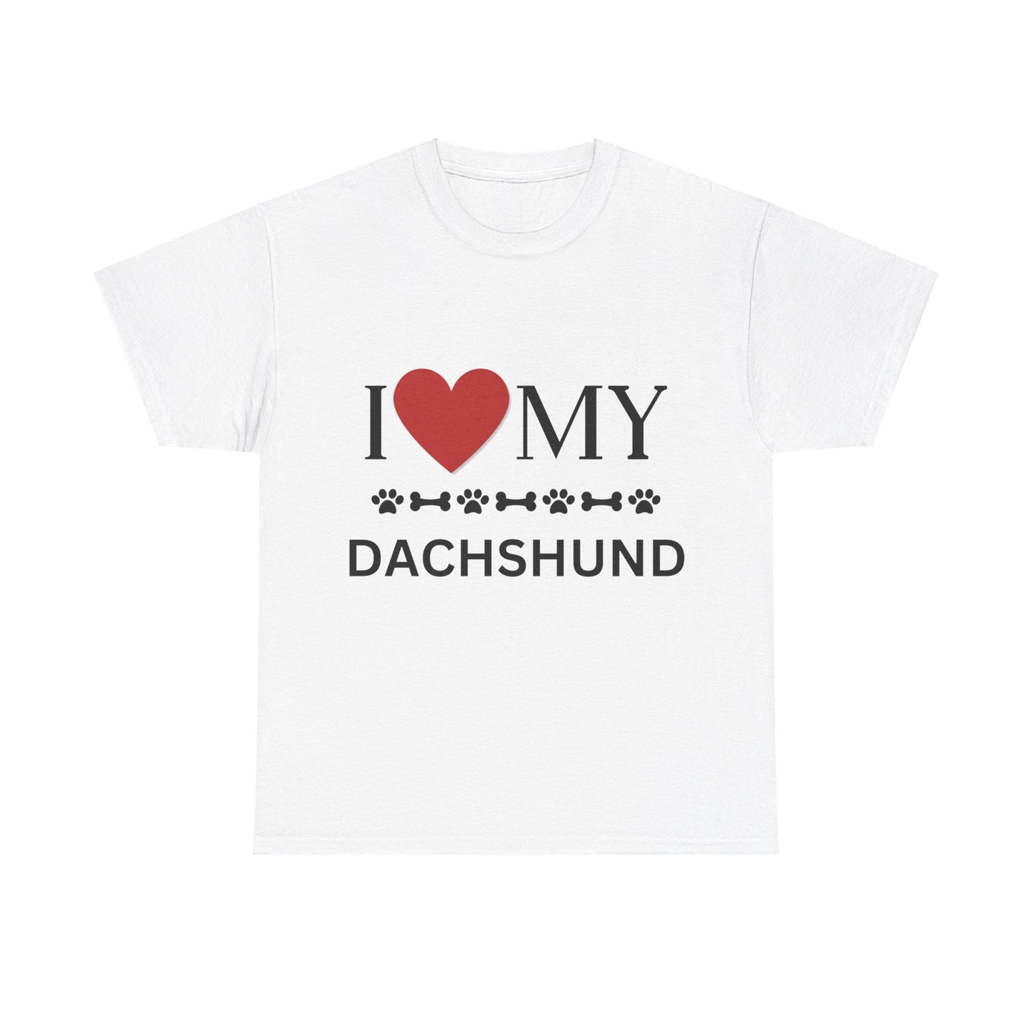 Love my Dachshund - Unisex Heavy Cotton Tee