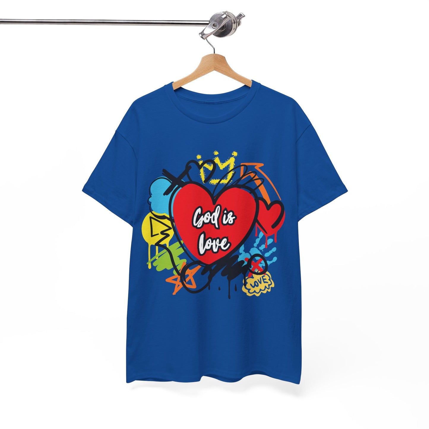 God is Love Grafitti - Unisex Heavy Cotton Tee