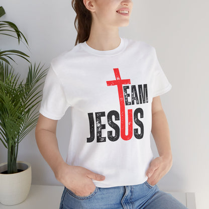Team Jesus Front - Unisex Jersey Short Sleeve Tee