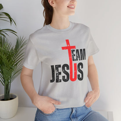 Team Jesus Front - Unisex Jersey Short Sleeve Tee