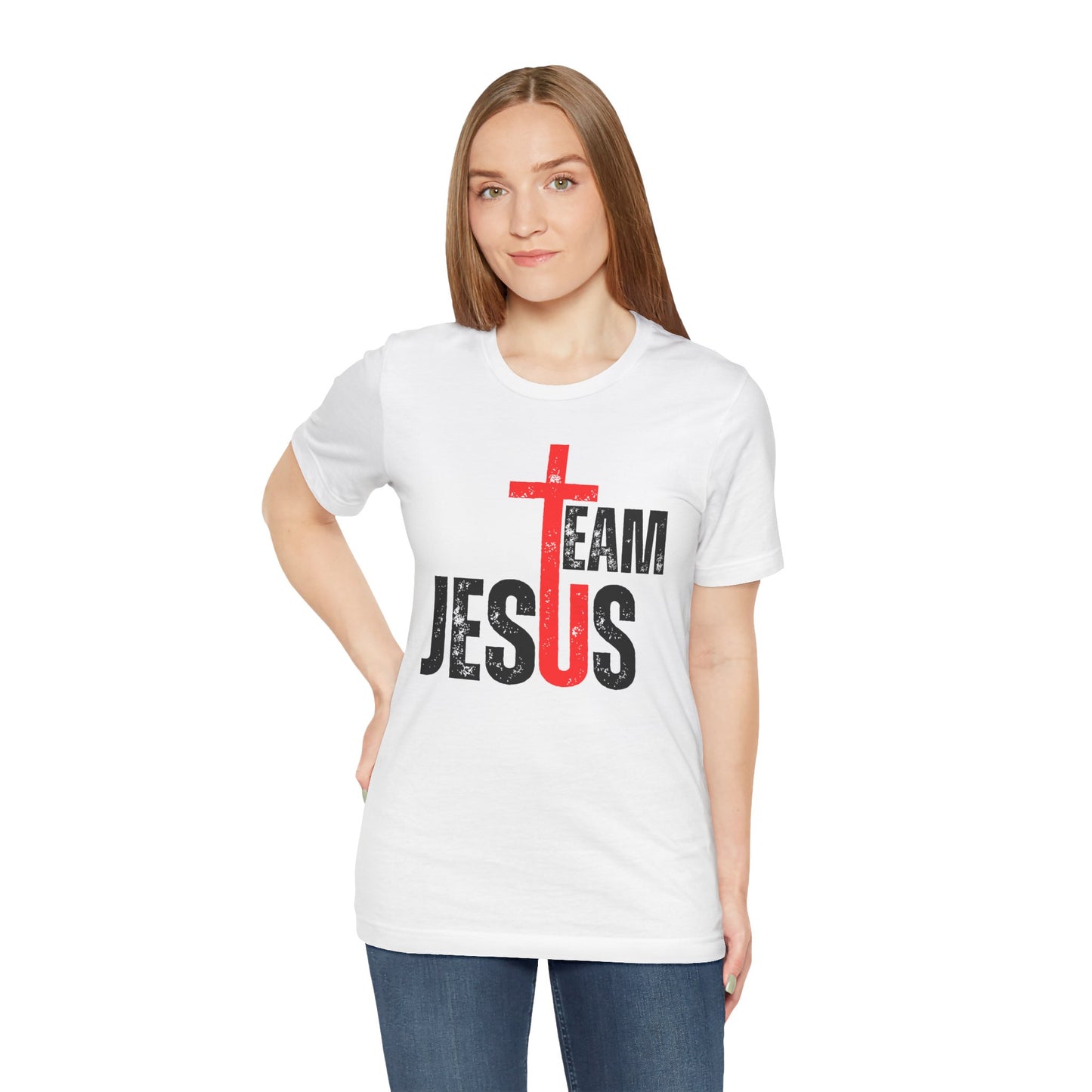 Team Jesus Front - Unisex Jersey Short Sleeve Tee
