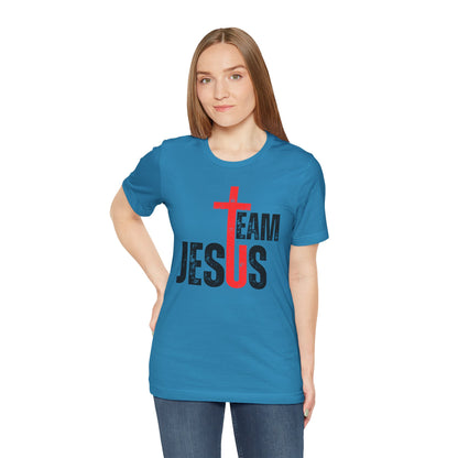 Team Jesus Front - Unisex Jersey Short Sleeve Tee
