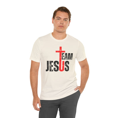 Team Jesus Front - Unisex Jersey Short Sleeve Tee