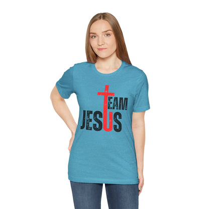 Team Jesus Front - Unisex Jersey Short Sleeve Tee