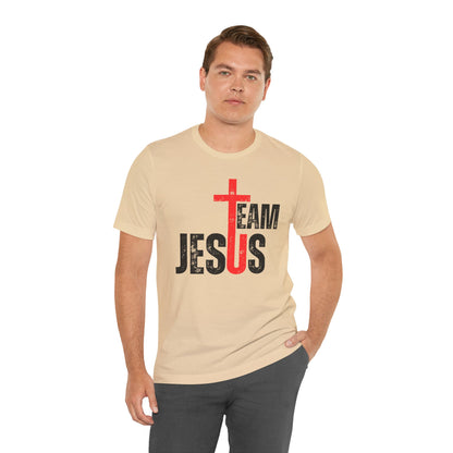 Team Jesus Front - Unisex Jersey Short Sleeve Tee